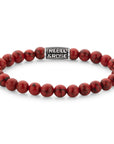 Rebel & Rose Armband Red Delight Vintage 8mm Natuursteen Unisex RR-80099-V - PansiteNederland.nl