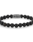 Rebel & Rose Armband Black Velvet Vintage 8mm Natuursteen RR-80102-V - PansiteNederland.nl