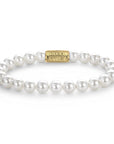 Rebel & Rose Armband Pearl Gem Gold 8mm Natuursteen Unisex RR-80111-G - PansiteNederland.nl