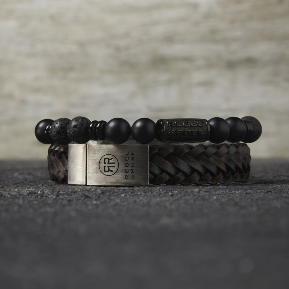 Rebel & Rose Absolutely Leather Armband RR-L0076-S – Zwart