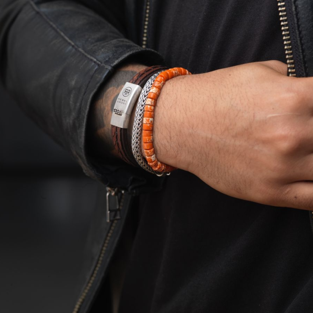 Rebel & Rose Absolutely Leather Armband RR-L0079-S – Bruin