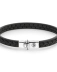 Rebel & and Rose - Armband - Singletranded Black - RR-L0142-S Unisex - PansiteNederland.nl