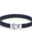 Rebel & and Rose - Armband - Small Braided Navy - RR-L0150-S Unisex - PansiteNederland.nl