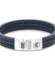 Rebel & and Rose - Armband - Twisted 925 Navy - RR-L0155-S Heren - PansiteNederland.nl