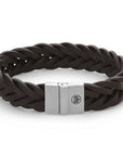 Rebel & and Rose - Armband - Fulletal Braided Brownatt 15mm - RR-M0037-S Heren - PansiteNederland.nl