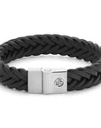 Rebel & and Rose - Armband - Fulletal Premium Braided 12mm Black - RR-M0052-S Heren - PansiteNederland.nl