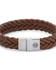 Rebel & and Rose - Armband - Fulletal Premium Braided 12mm Cognac - RR-M0053-S Heren - PansiteNederland.nl