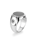 Rebel & Rose Ring Round Onyx Lowneck - RR-RG028-S - PansiteNederland.nl
