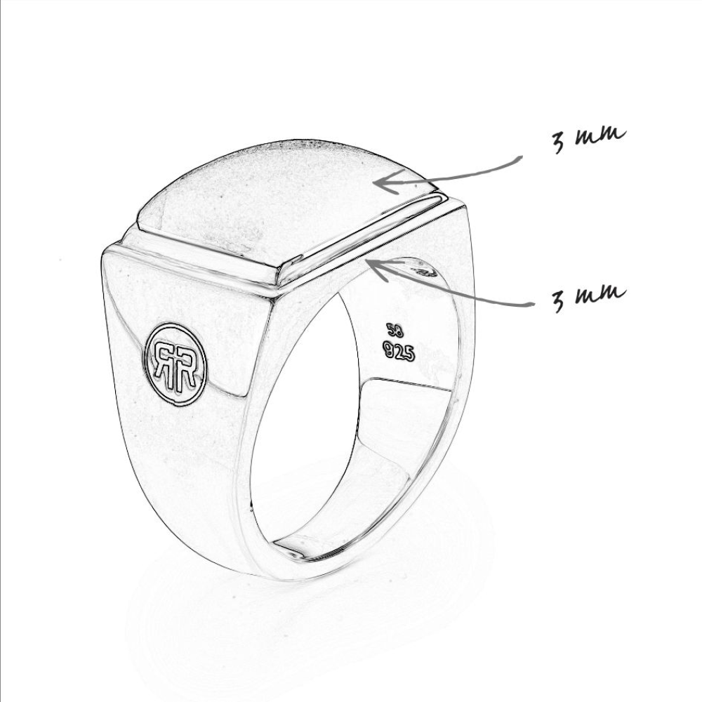 Rebel & Rose Sterling Silver Rings Ring RR-RG030-S – Zwart