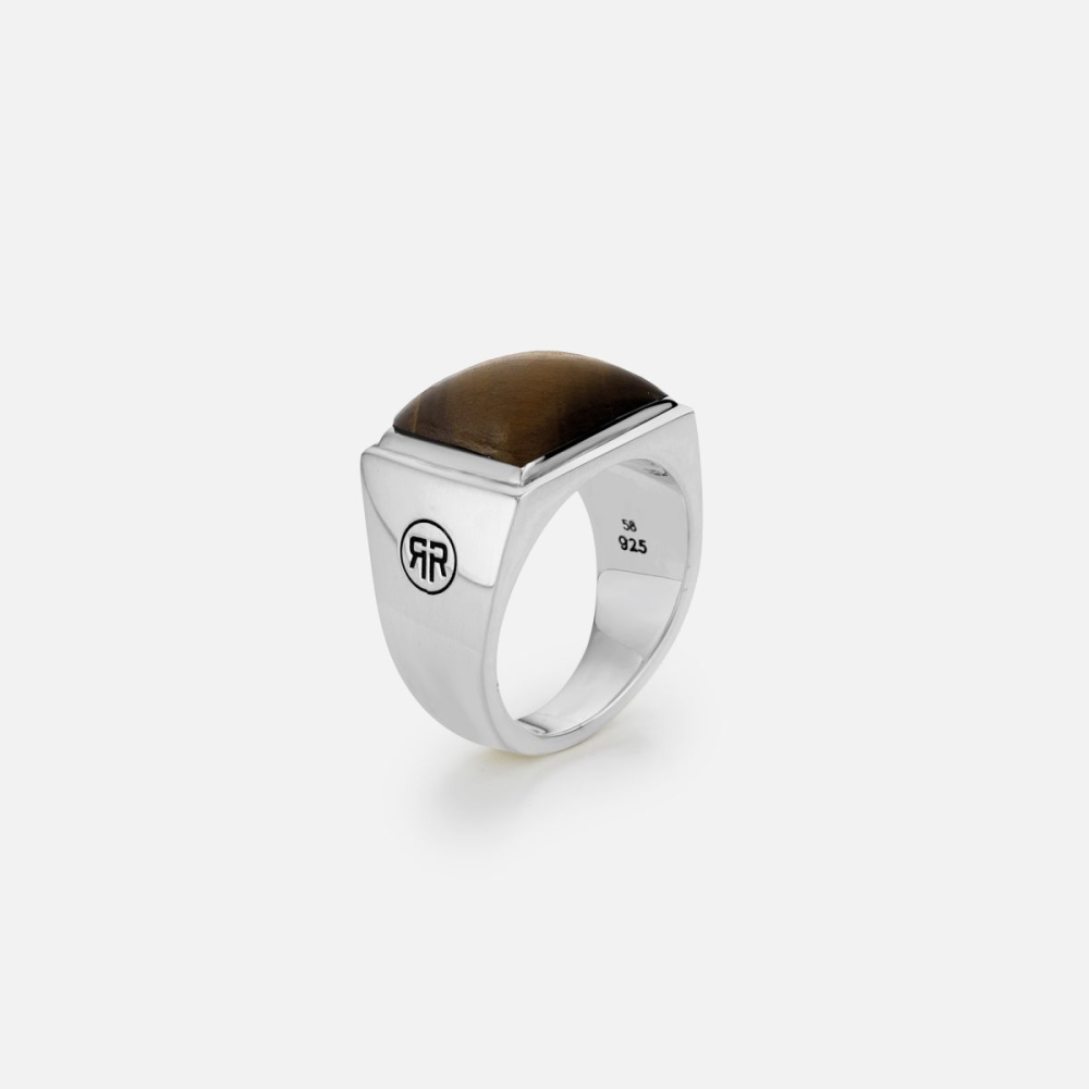 Rebel & Rose Ring Square Onyx Lowneck - RR-RG030-S - PansiteNederland.nl