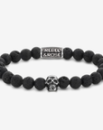 Rebel & Rose Skull Black Moon Armband RR-SK001-S – Lavasteen Zwart