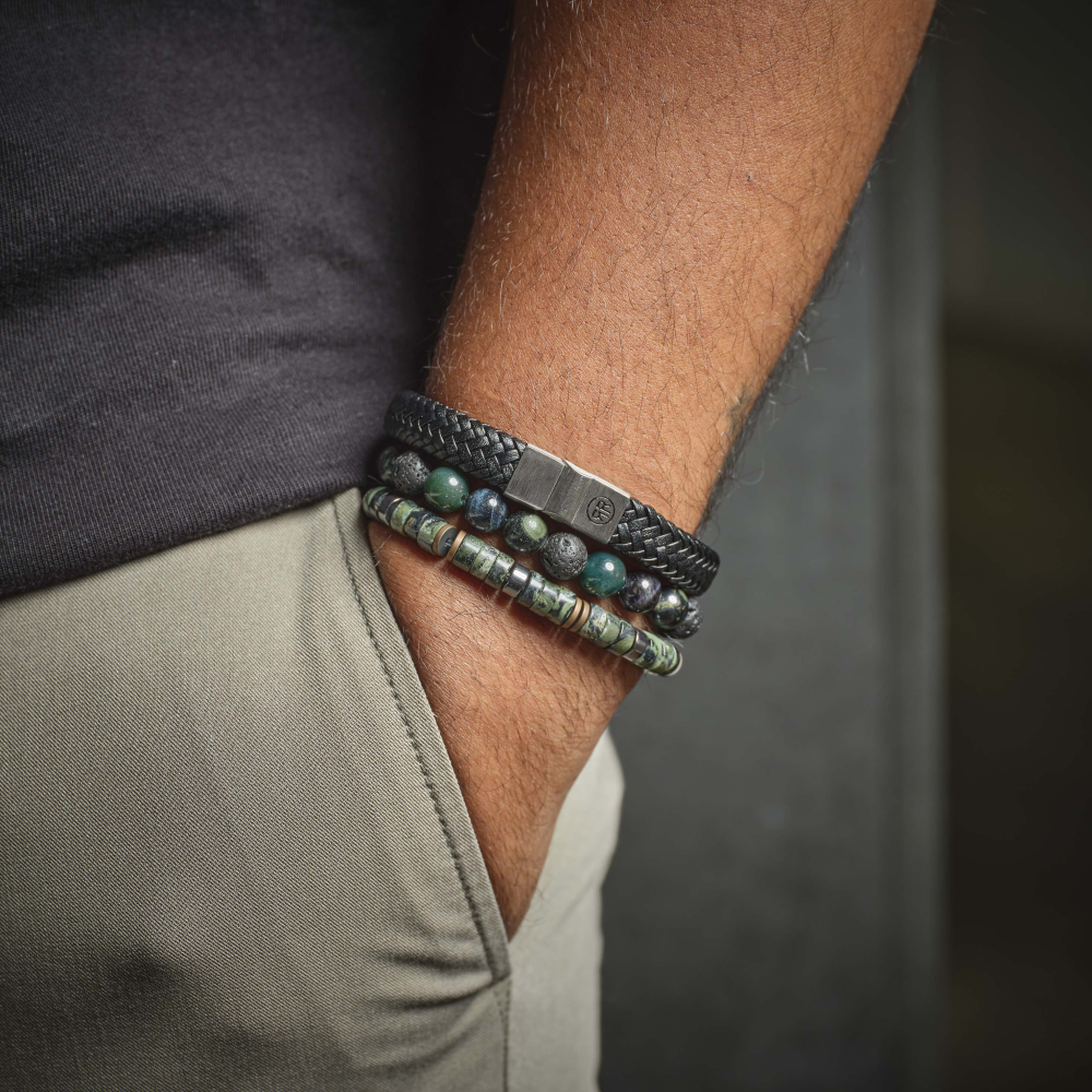 Rebel & Rose Stones Only 8mm Armband RR-80130-S – Groen/Multi-kleuren