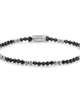 Rebel & & Rose - Armband -  Black &ilver Glam Rocks - 3mm RR-30005-S - PansiteNederland.nl