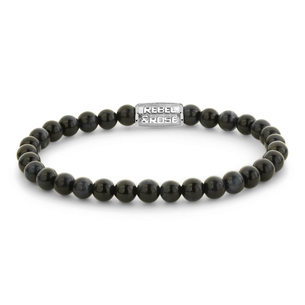 Rebel & Rose Tiger Blues armband blauw edelstaal unisex stijlvol design