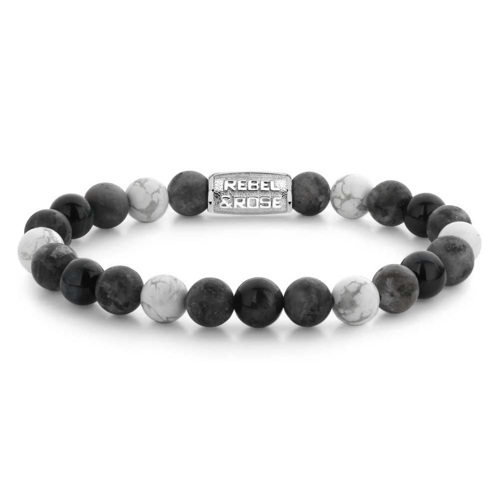 Rebel & & Rose - Armband -  Ocean Rocks - 8mm RR-80116-S - PansiteNederland.nl