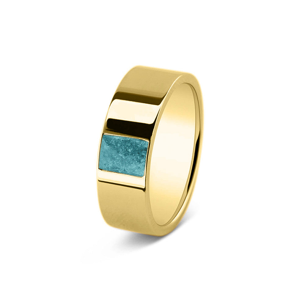 See You Plain Polished Ring zilver zwart - RS008-EU47