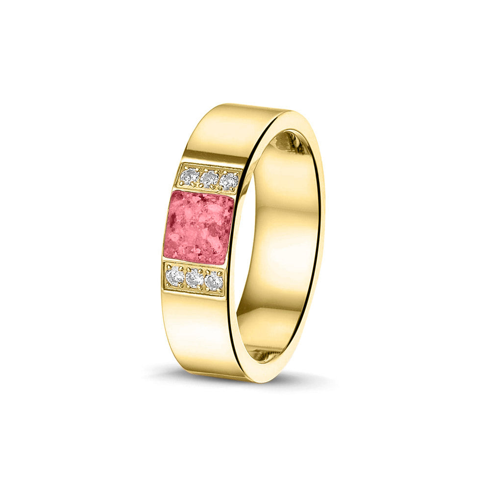 See You Polished Gem Ring zilver zwart - RS009-EU50