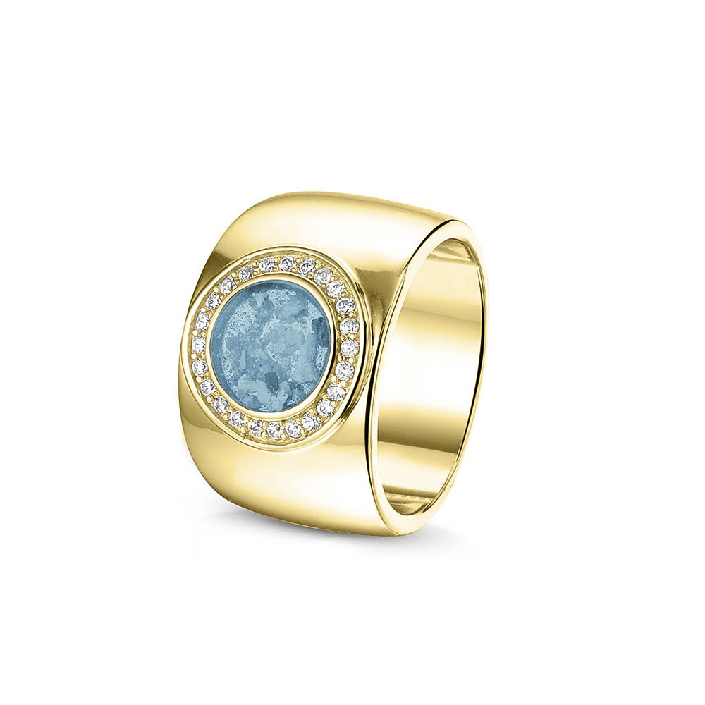 See You Royal ring met as en diamant of zirkonia in goud – RWS-007 – afbeelding 1