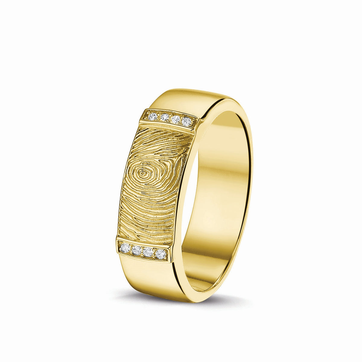 See You Fingerprint Gem Band Ring