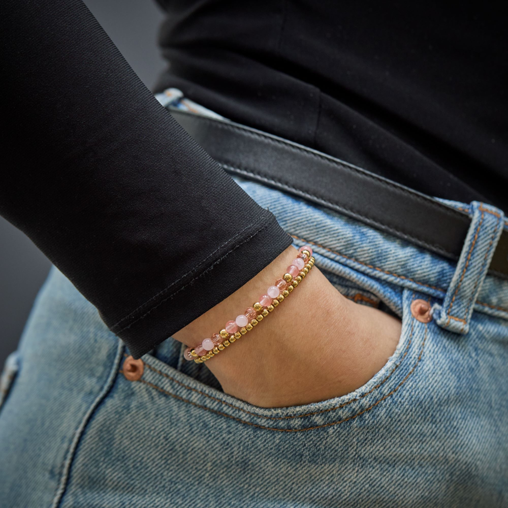 Rebel & Rose Armband RR-40165-G – Roze