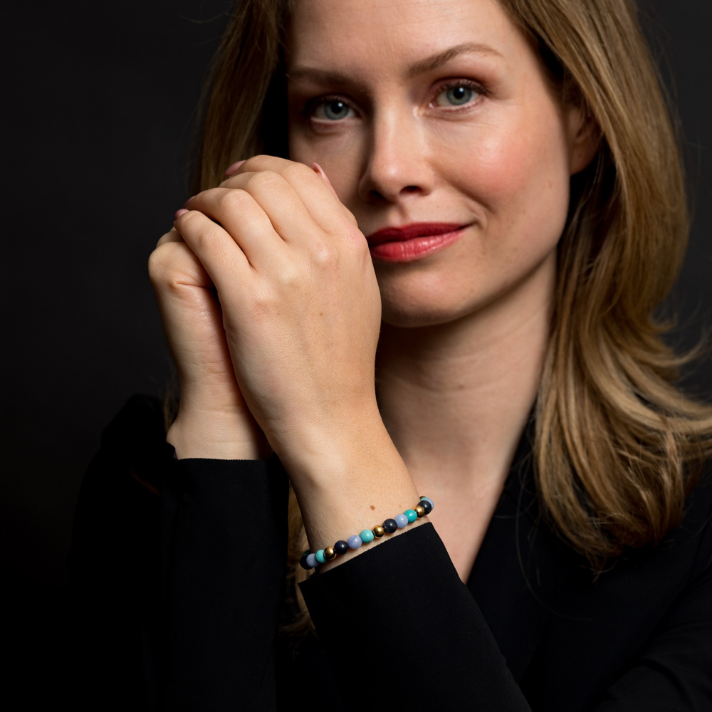 Rebel & Rose More Balls Than Most 6mm Armband RR-60043-G – Blauw, lila, turkoois en geelgoud