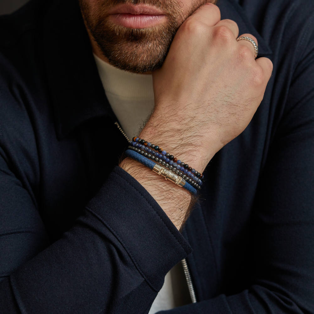 Rebel & Rose Stones Only 4mm Armband RR-40130-S – Blauw