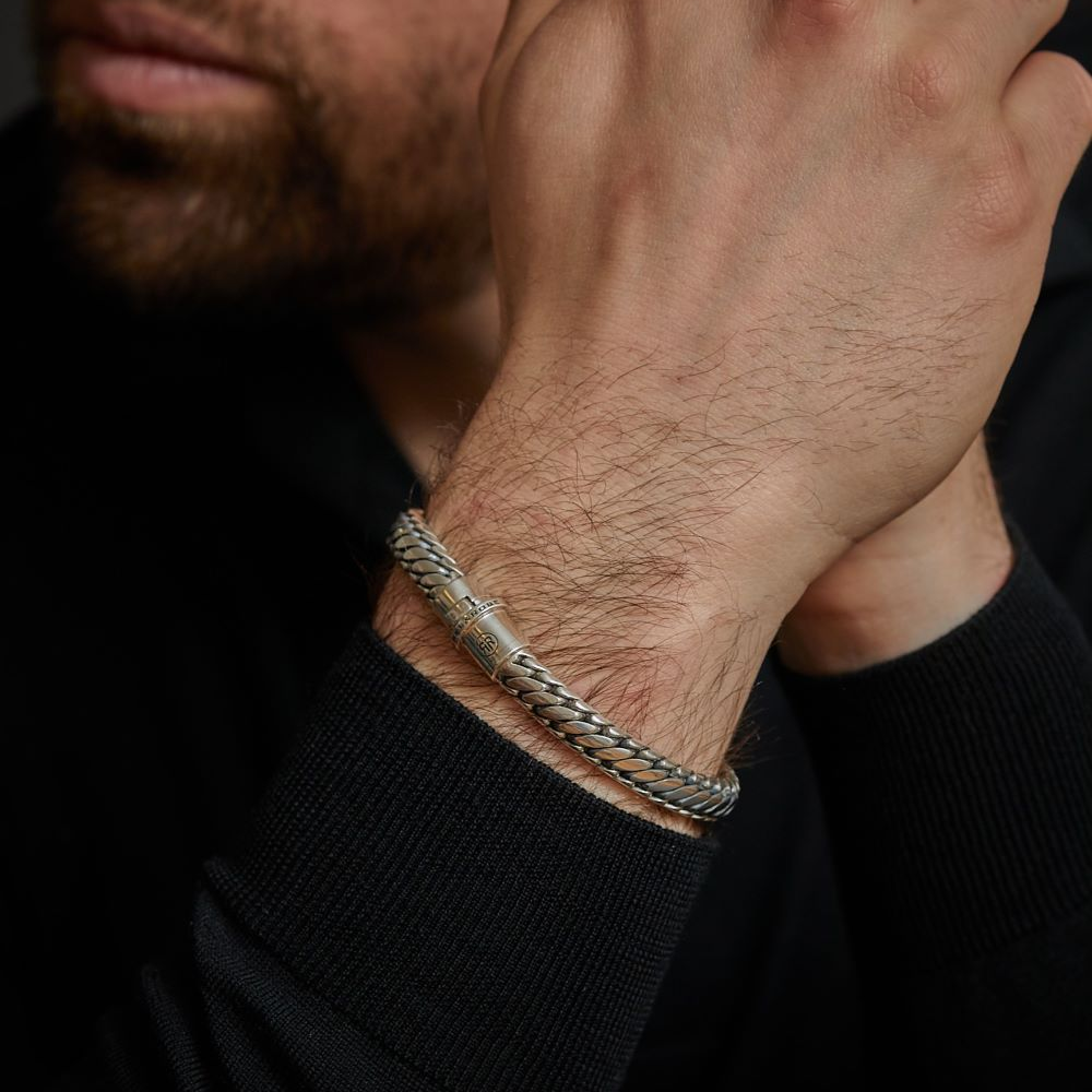 Rebel & Rose Sterling Silver Line Armband RR-BR029-S – Zilver