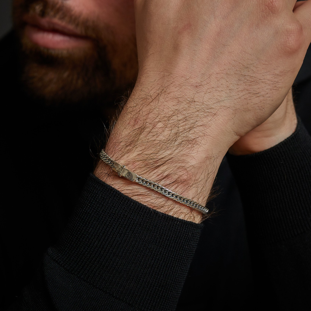 Rebel & Rose Sterling Silver Line Armband RR-BR037-S – Zilver
