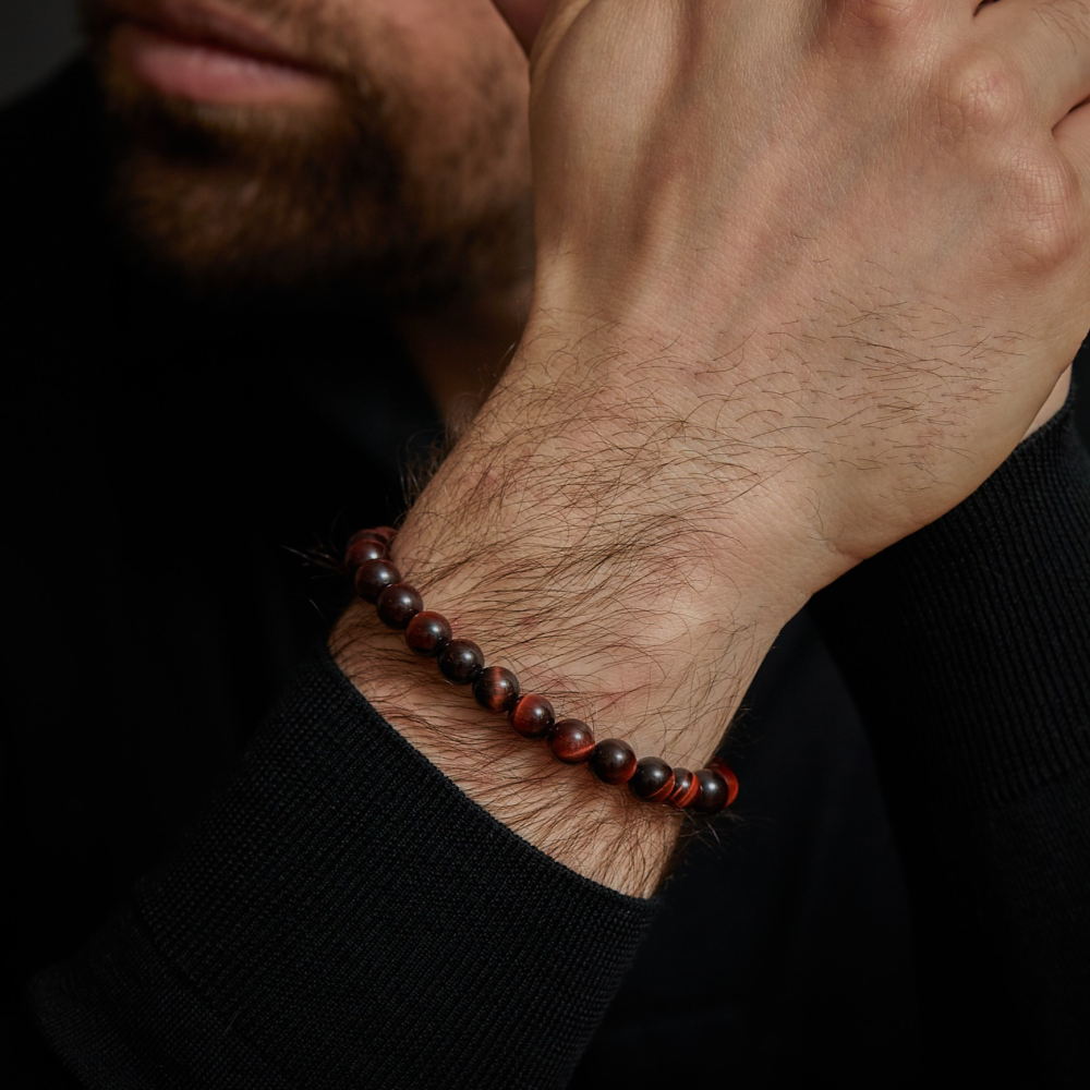 Rebel & Rose Stones Only 8mm Armband RR-80103-V – Bordeaux rood