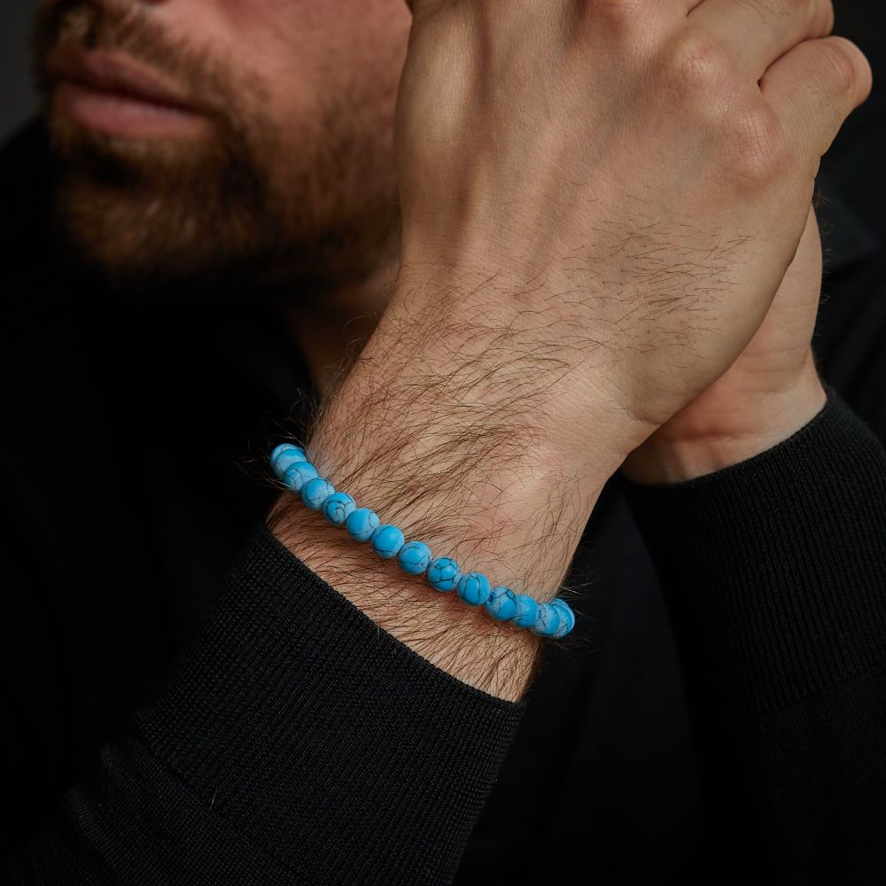 Rebel & Rose Stones Only 8mm Armband RR-80043-S – Groenblauw