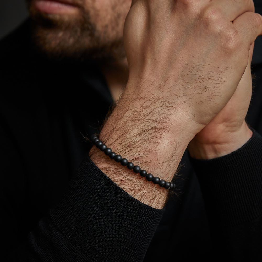 Rebel & Rose Black 6mm Armband RR-60089-B – Zwart