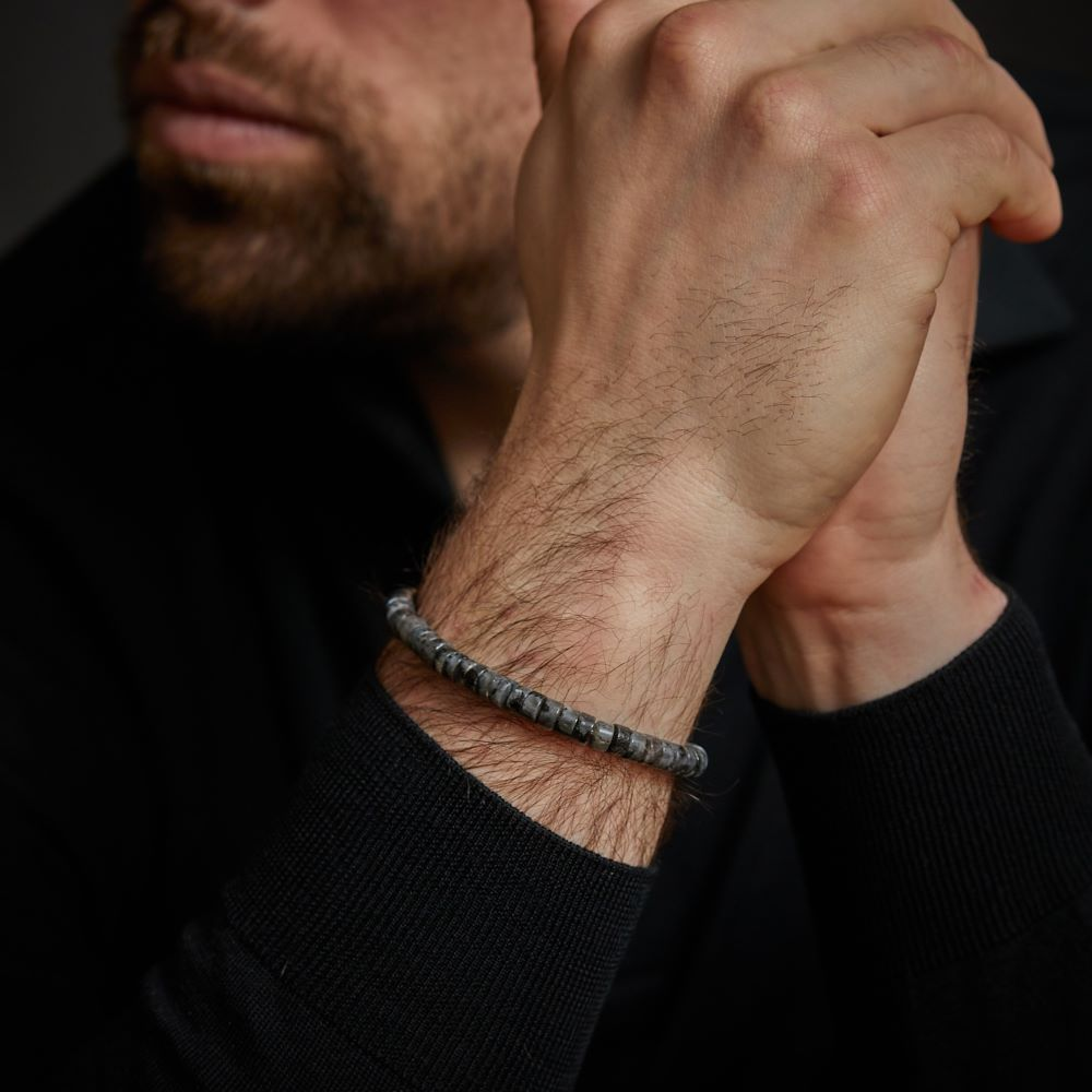 Rebel & Rose No Balls Please 6mm Armband RR-60094-S – Grijs