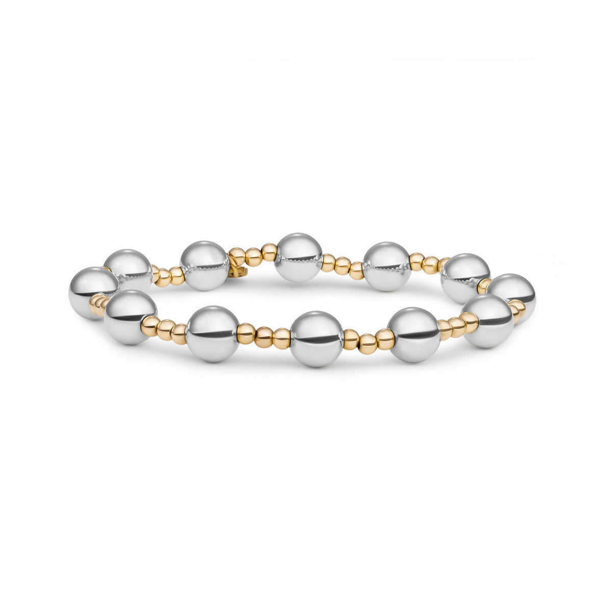 Sparkling Jewels Armband Bicolor mix 3mm gold + 8mm SB-BI-MIX-06 Goudkleurig