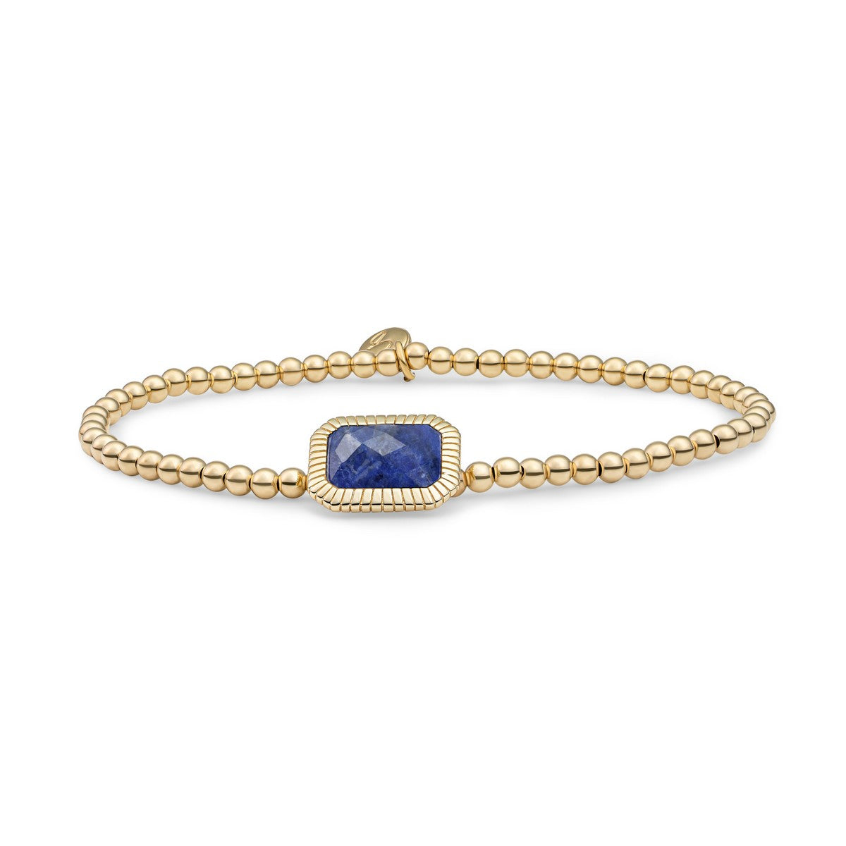 Sparkling Jewels - Armband: Gold - Sodalite Baguette - SB-G-3MM-BAG20, exclusief en kwalitatief hoogwaardig. Ontdek nu!