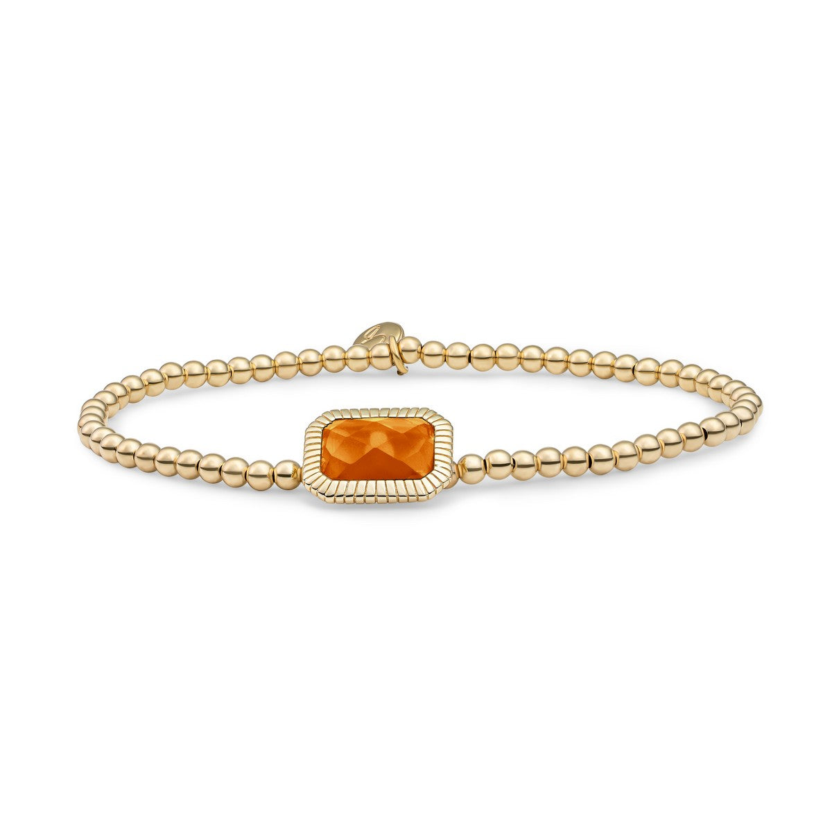 Sparkling Jewels - Armband: Gold - Citrine Quartz Baguette - SB-G-3MM-BAG38, exclusief en kwalitatief hoogwaardig. Ontdek nu!