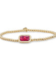 Sparkling Jewels armband SB-G-3MM-BAG51 Fuchsia Quartz Baguette, exclusief en kwalitatief hoogwaardig. Ontdek nu!