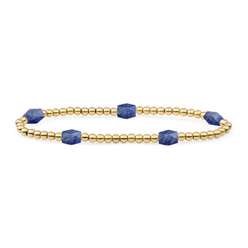 Sparkling Jewels Armband | Mix: gold plated SB-G-3MM-BAR-G20