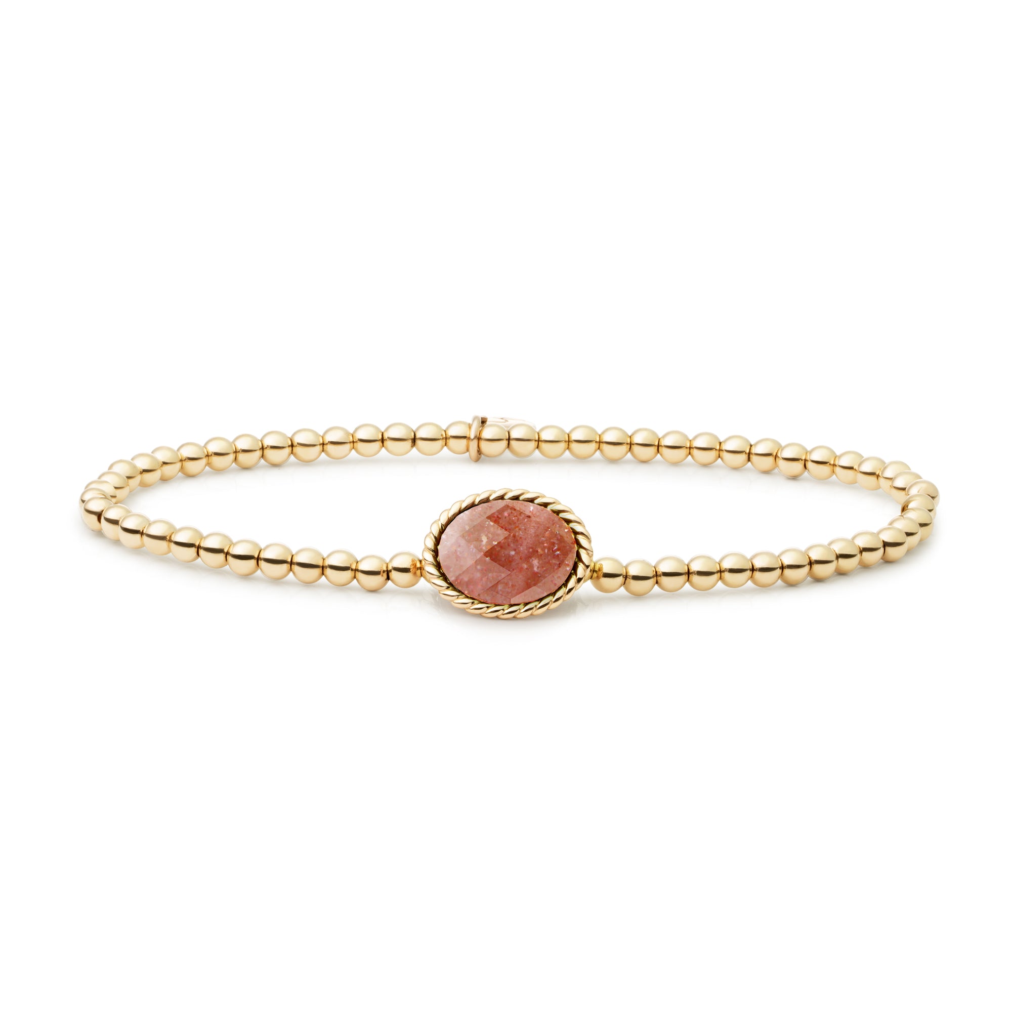 Sparkling Jewels Armband | Gold - Sunstone Twist SB-G-3MM-TG58 - PansiteNederland.nl