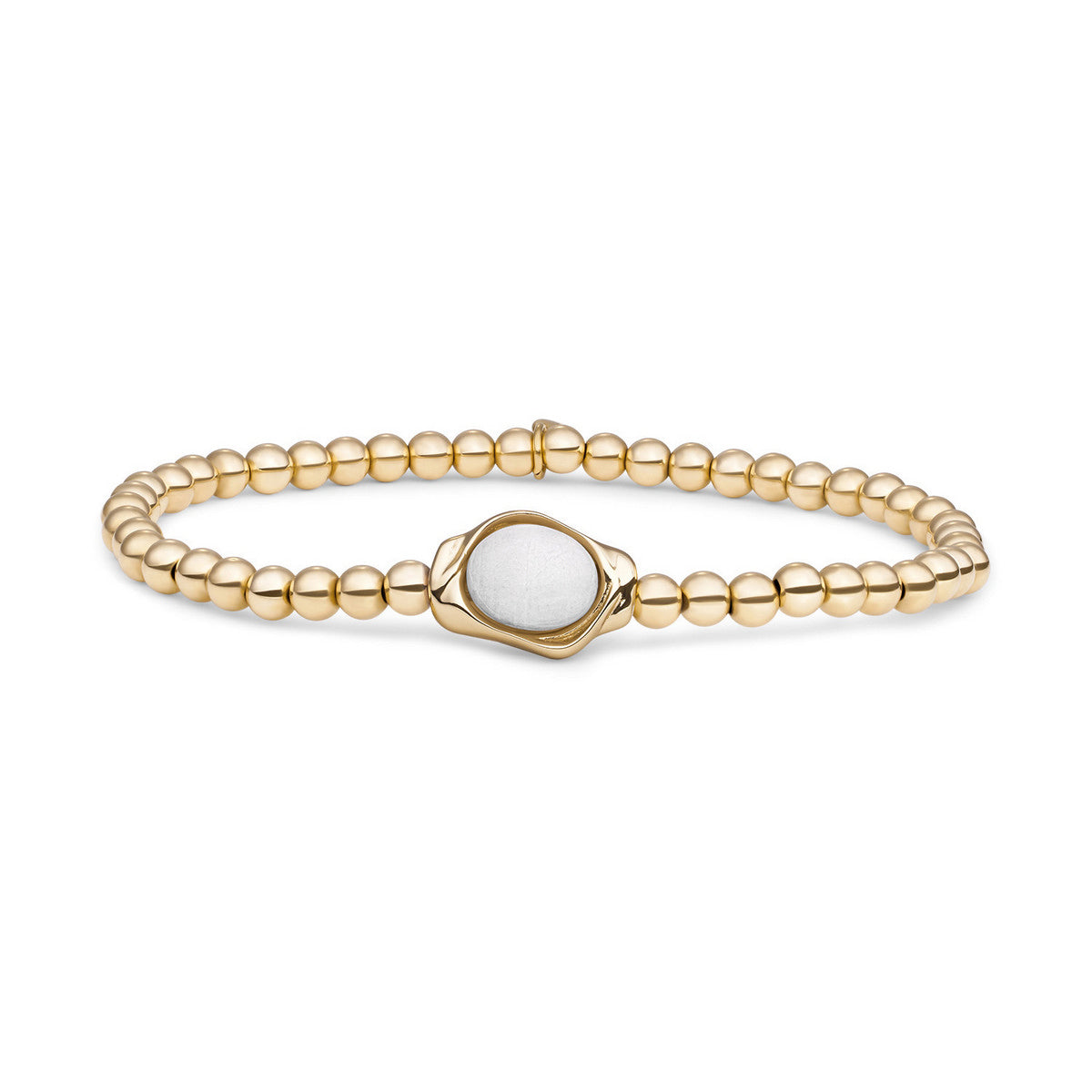 Sparkling Jewels Armband Maansteen SB-G-4MM-FLG54 Goudkleurig