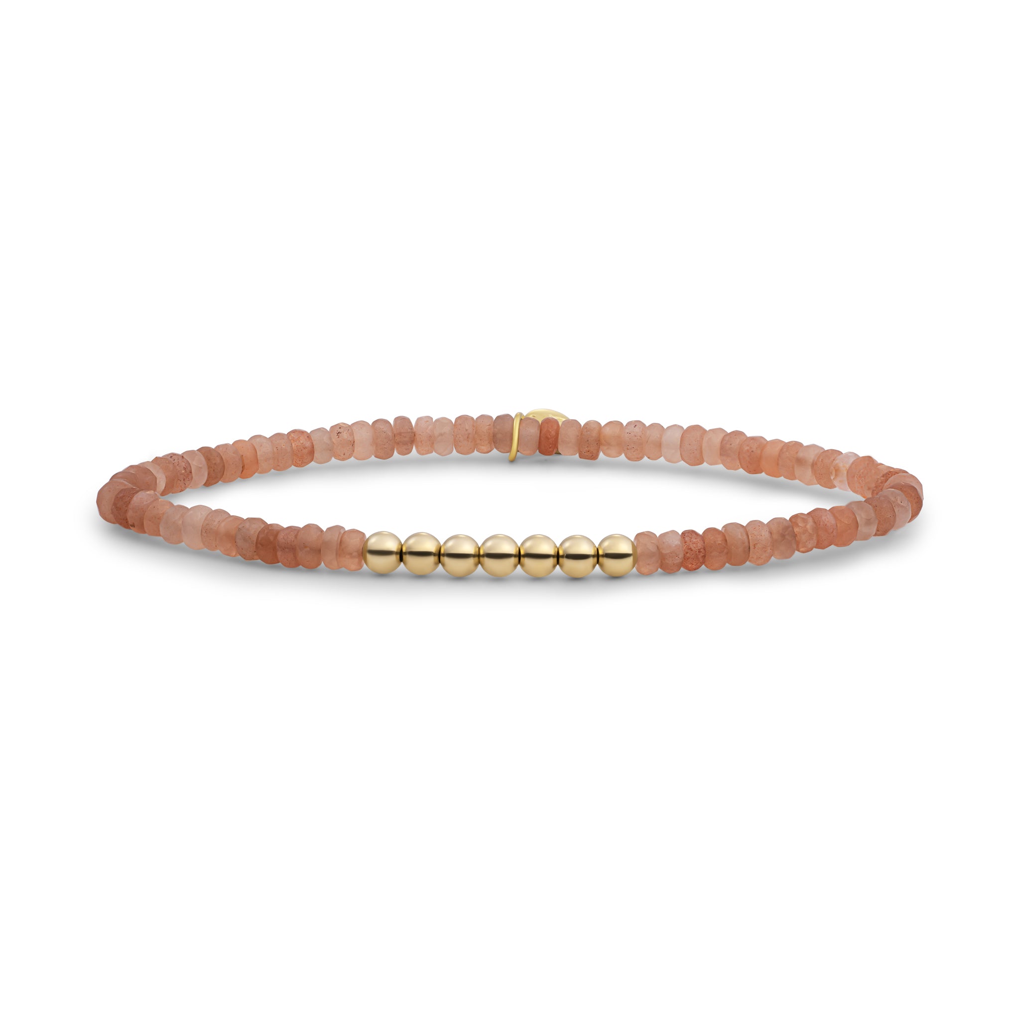 Sparkling Jewels Armband Zonnesteen 4mm SB-G-4MM-RLI-G58 Goudkleurig