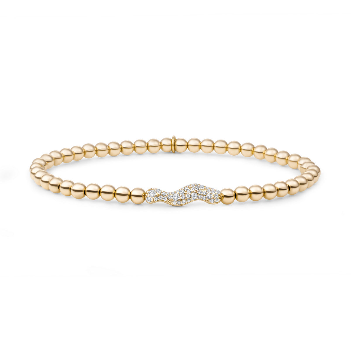 Sparkling Jewels Armband Pavé Twirl Zirkonia SB-G-4MM-TWRL Goudkleurig