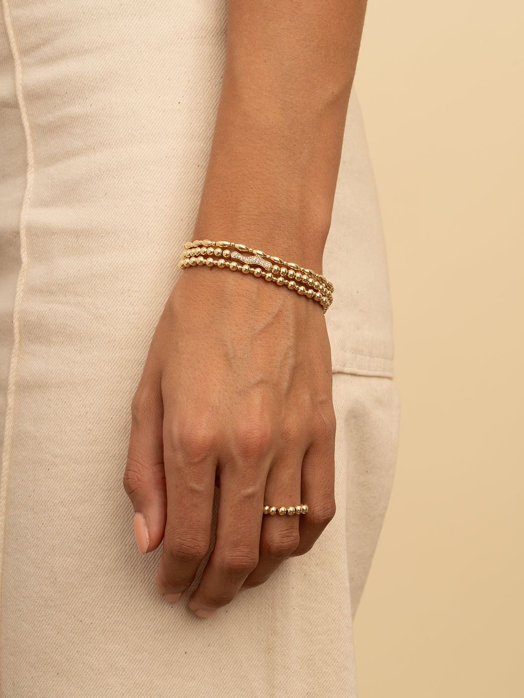 Sparkling Jewels Armband Pavé Twirl Zirkonia SB-G-4MM-TWRL Goudkleurig