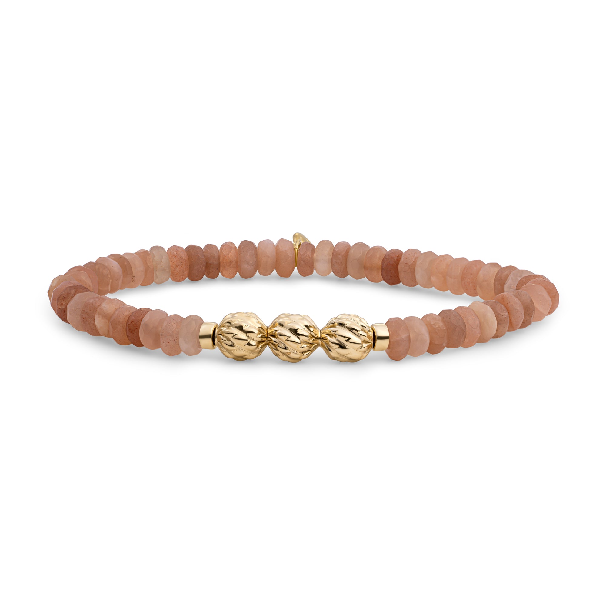 Sparkling Jewels Armband | Sunstone 6mm fuse beads | gold plated SB-G-6MM-FUSE-G58 - PansiteNederland.nl