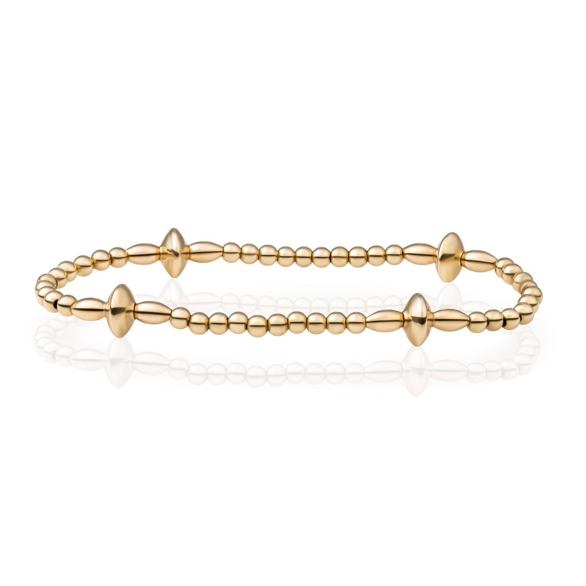 Sparkling Jewels - Armband: Cone Mix Gold - SB-G-MIX-03, exclusief en kwalitatief hoogwaardig. Ontdek nu!