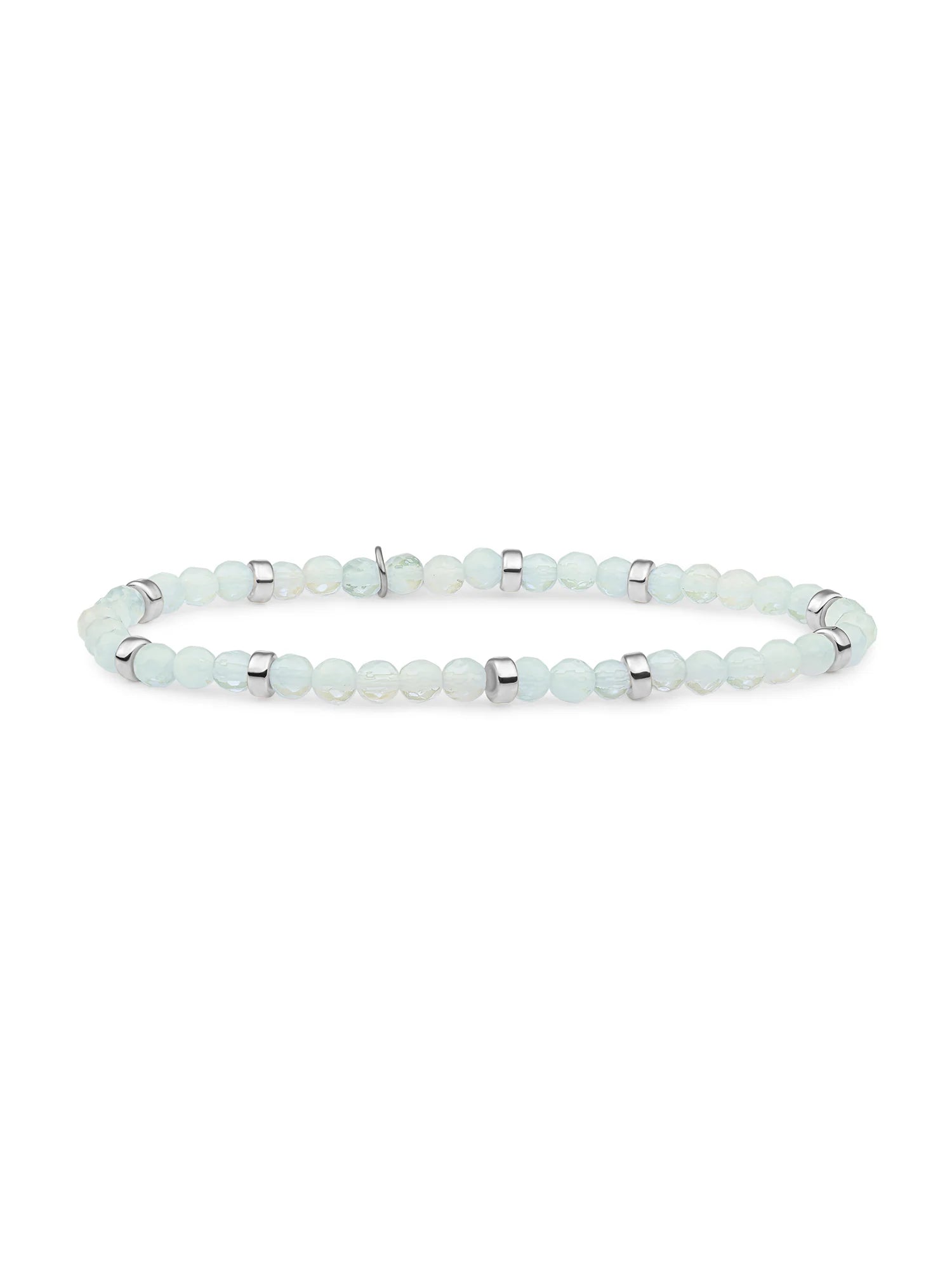 Sparkling Jewels armband Opalite Roundel Interstellar - Silver SB-GEM14-MIX-RDL - PansiteNederland.nl
