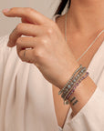Sparkling Jewels Armband Labradorite Saturn large - Silver 6mm SB-GEM18-ADD-6MM - PansiteNederland.nl
