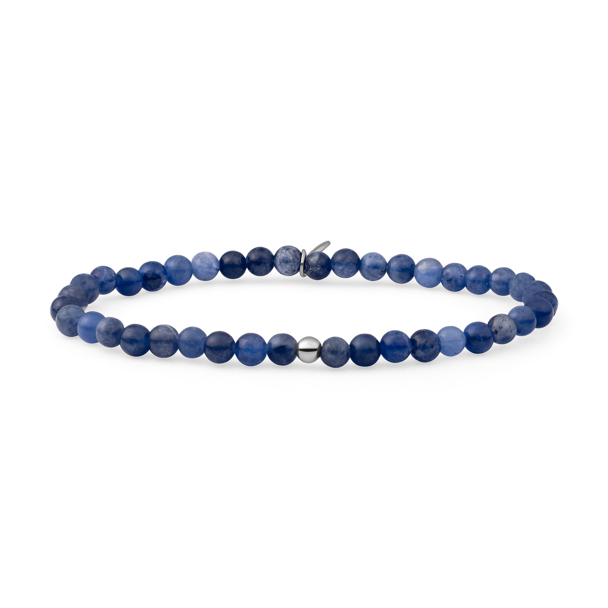 Sparkling Jewels - Armband: Sodalite Saturn small - Silver 4mm SB-GEM20-ADD-4MM, exclusief en kwalitatief hoogwaardig. Ontdek nu!