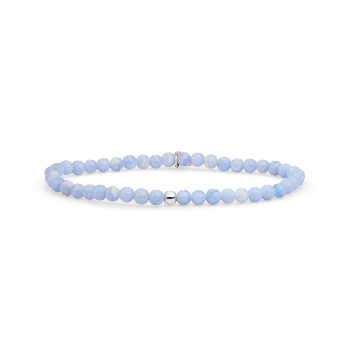 Sparkling Jewels - Armband: Blue Lace Agate Saturn small - SB-GEM47-ADD-4MM, exclusief en kwalitatief hoogwaardig. Ontdek nu!