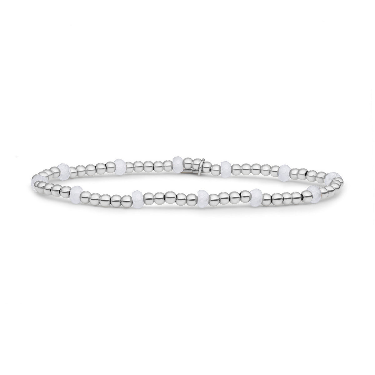 Sparkling Jewels Armband Maansteen SB-GEM54-MIX-FCTRDL Zilverkleurig