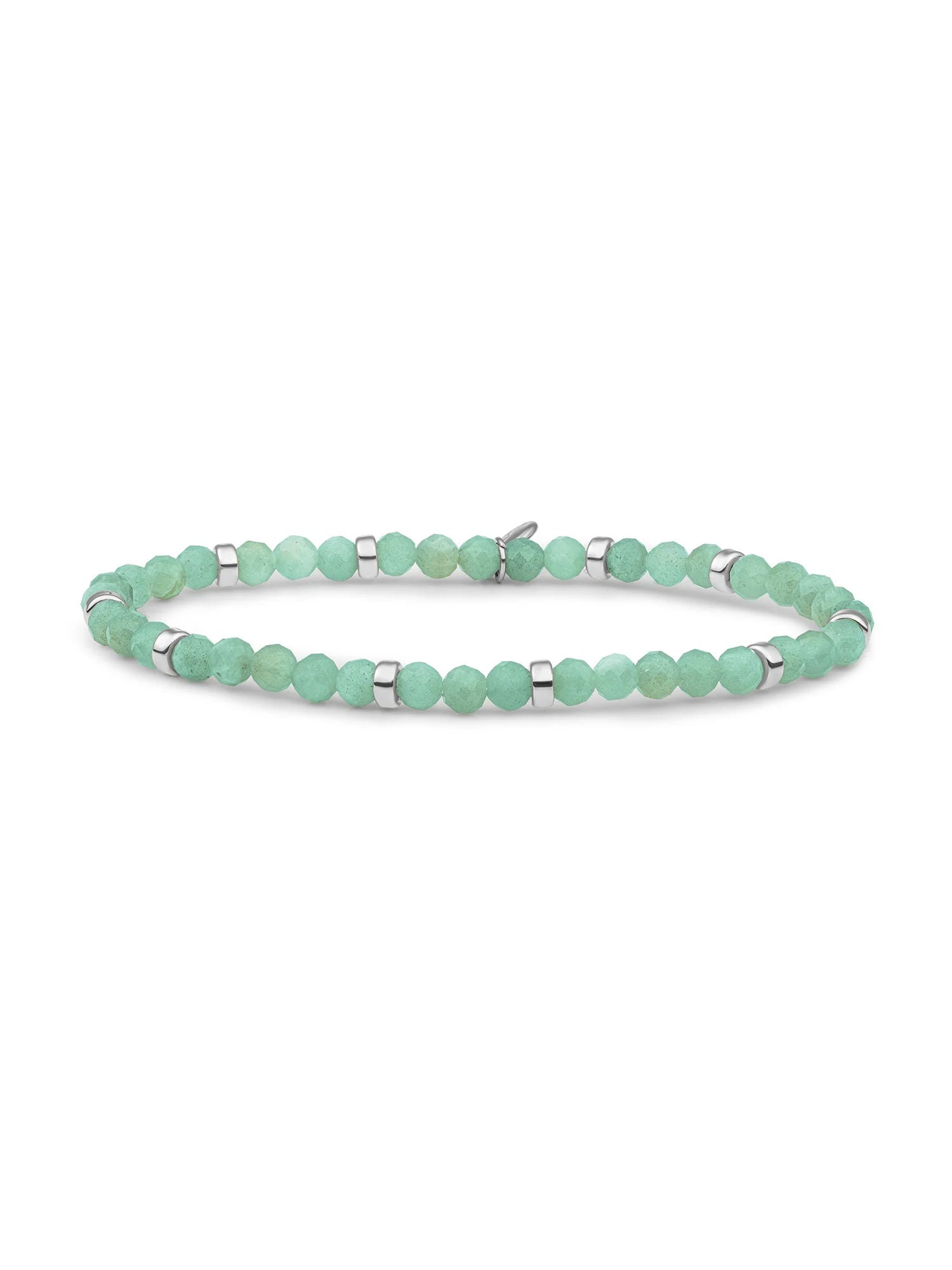 Sparkling Jewels armband Rich Green Amazonite Roundel Interstellar - Silver SB-GEM57-MIX-RDL - PansiteNederland.nl
